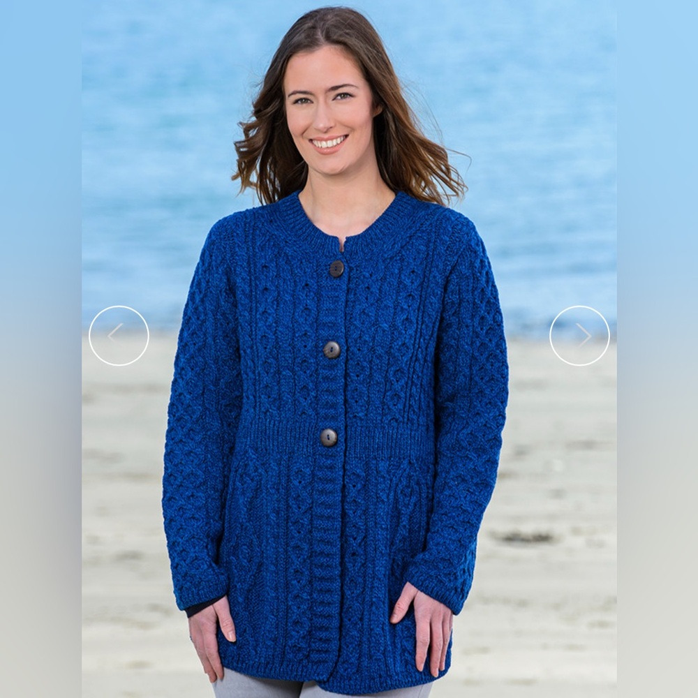 Merino Wool A-Line Fit Cardigan Sweater